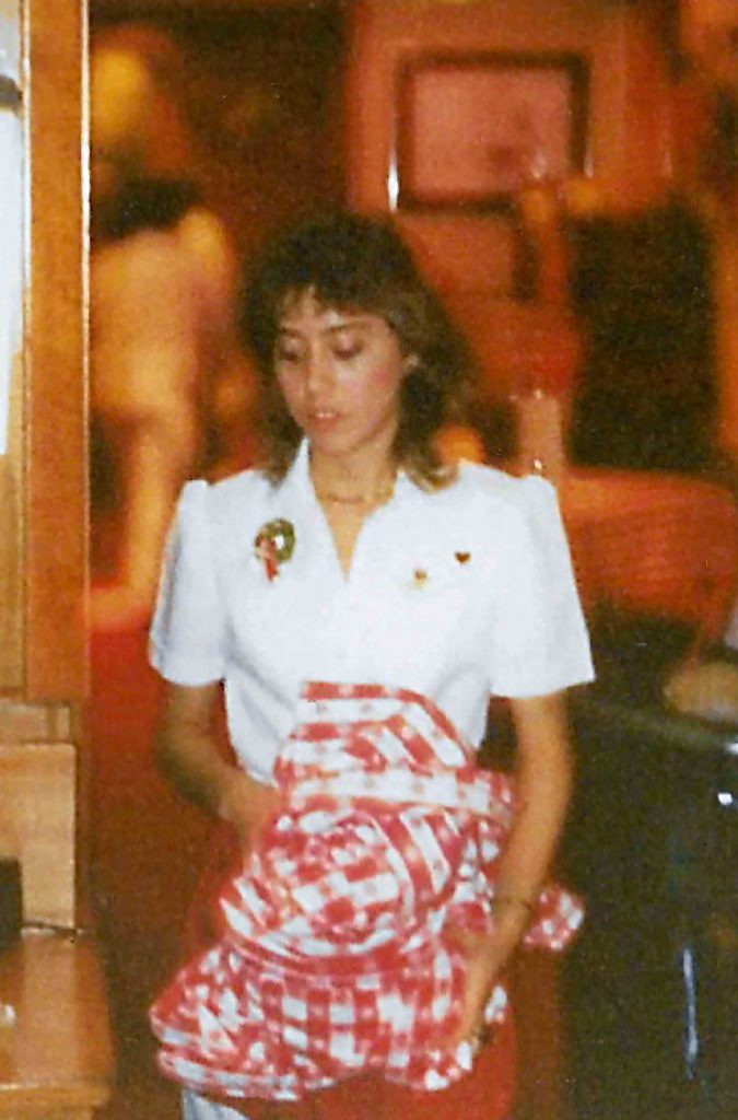 chefs owner Mary Beth as a busgirl