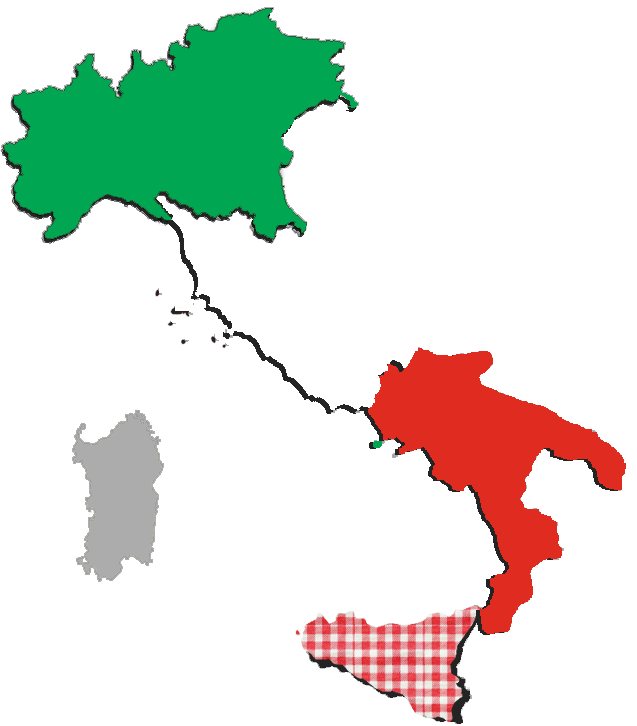 Italian flag colors map