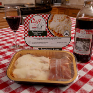 spaghetti parm on table